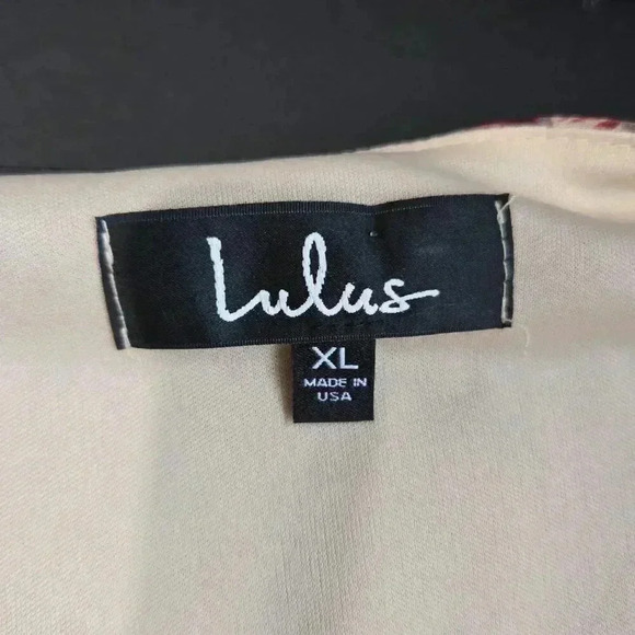 NWT - Lulu's Shifting Dears Beige Floral Print Dress - Sz XL - Picture 5 of 9